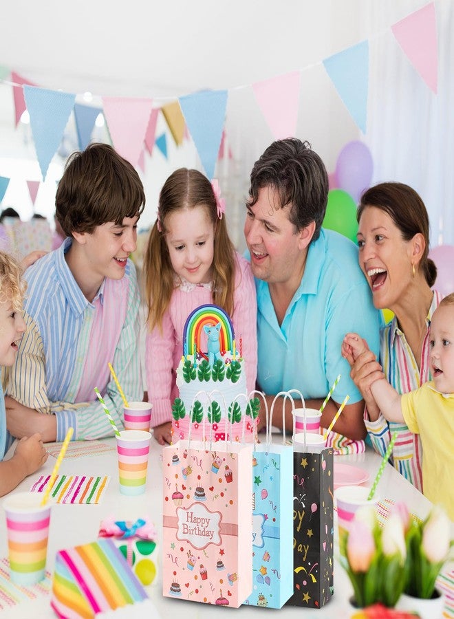 Motroce 36 PCS Happy Birthday Gift Bags with Handle 8.2 x 5.9 x3.1 inches Colorful Paper Bags, Reusable Party Favor Bags Goodie Bags for Birthday Party Gifts(12 Style) - Image 5